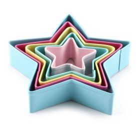 Set of 5 3D Star Shaped Cookie Cutters