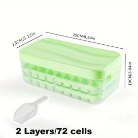 Silicone Ice Tray & Lid (Color: Set Green)