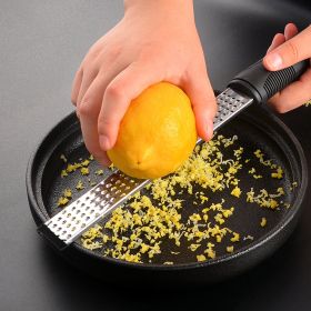 Stainless Steel Lemon Zester & Cheese Grater (size: 11.81in*1.25in)