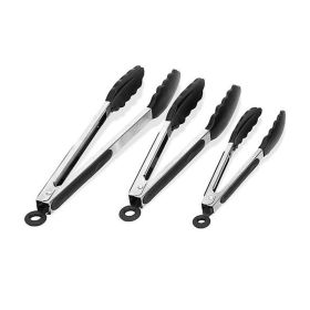 Silicone Tongs Set and Bamboo Utensil Set (type: Kitchen gadgets, Color: Style A)